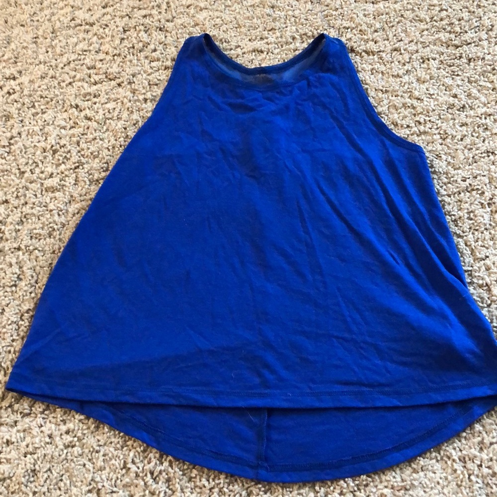 Royal blue twist back tank by Zella
